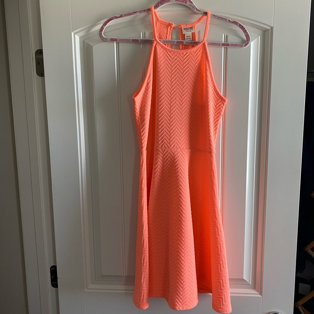 Neon orange/coral halter